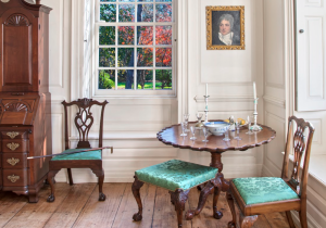 Antique furniture in the Van Cortlandt House Museum in the Bronx.