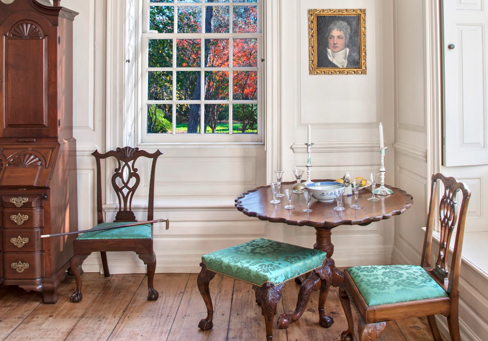 Antique furniture in the Van Cortlandt House Museum in the Bronx.