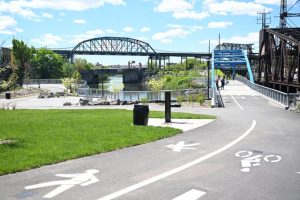 The bike path in Starlight Park.