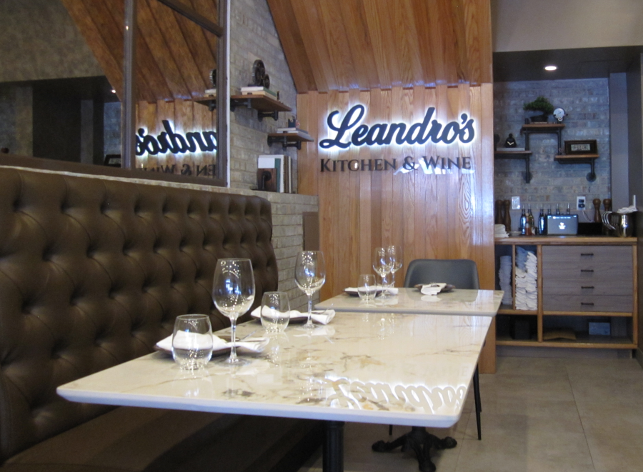 The interior at Leandro's Kitchen & Wine. 